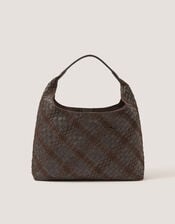 Adele Woven Leather Shoulder Bag, , large