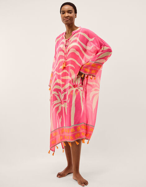 Paloma Palm Print Midi Kaftan, , large