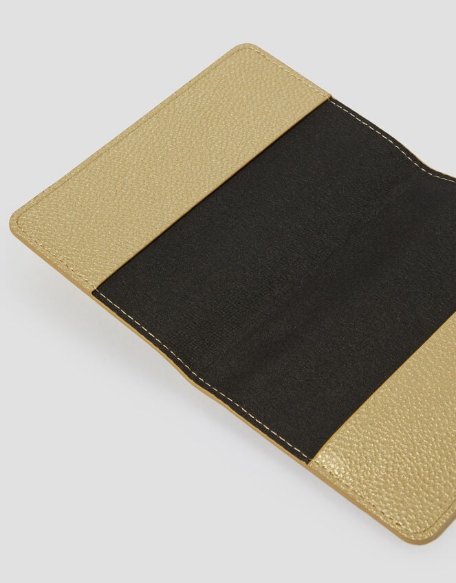 Faux Leather Passport Holder, Gold (GOLD), large