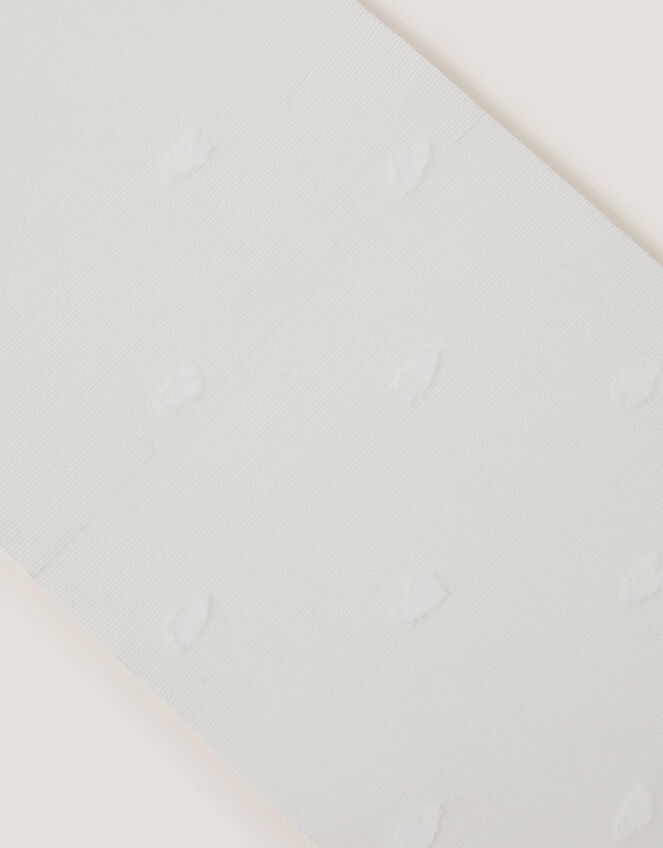 30 Denier Sheer Heart Tights, White (WHITE), large