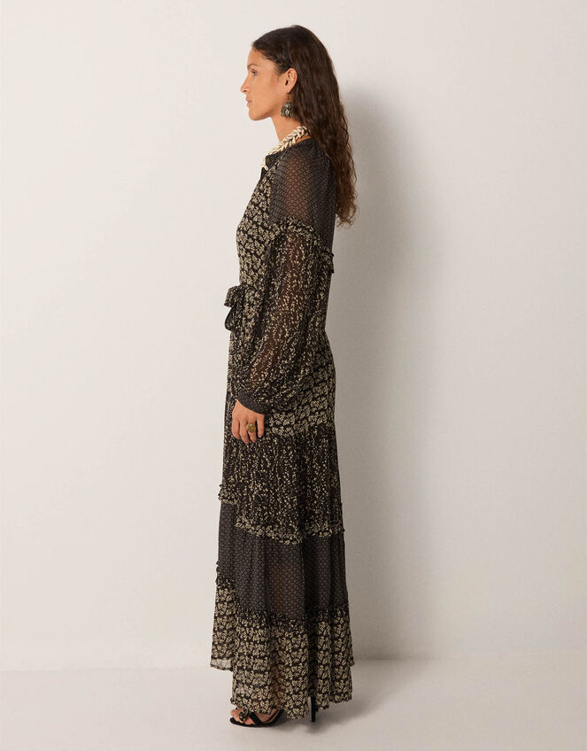 Maison Hotel Eulalia Mix Floral Midi Dress, Black (BLACK), large