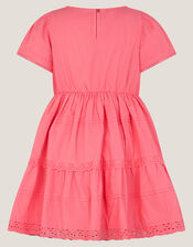 Broderie Tiered Dress, Pink (PINK), large