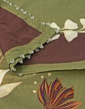 Ester Floral Square Cotton Scarf, , large