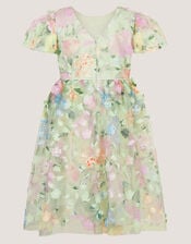Eliza Floral Appliqu&eacute; Party Dress, Multi (MULTI), large
