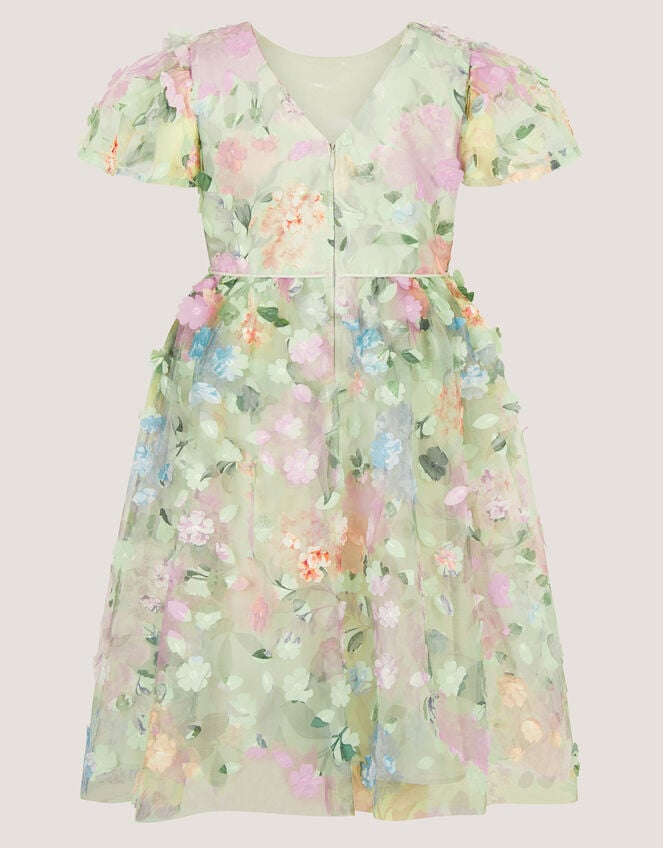 Eliza Floral Appliqu&eacute; Party Dress, Multi (MULTI), large