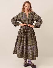East Dilly Gingham Cotton Dress, Multi (MULTI), large
