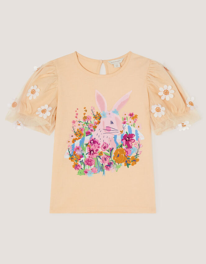 Bunny Graphic Appliqu&eacute; T-Shirt, Yellow (YELLOW), large