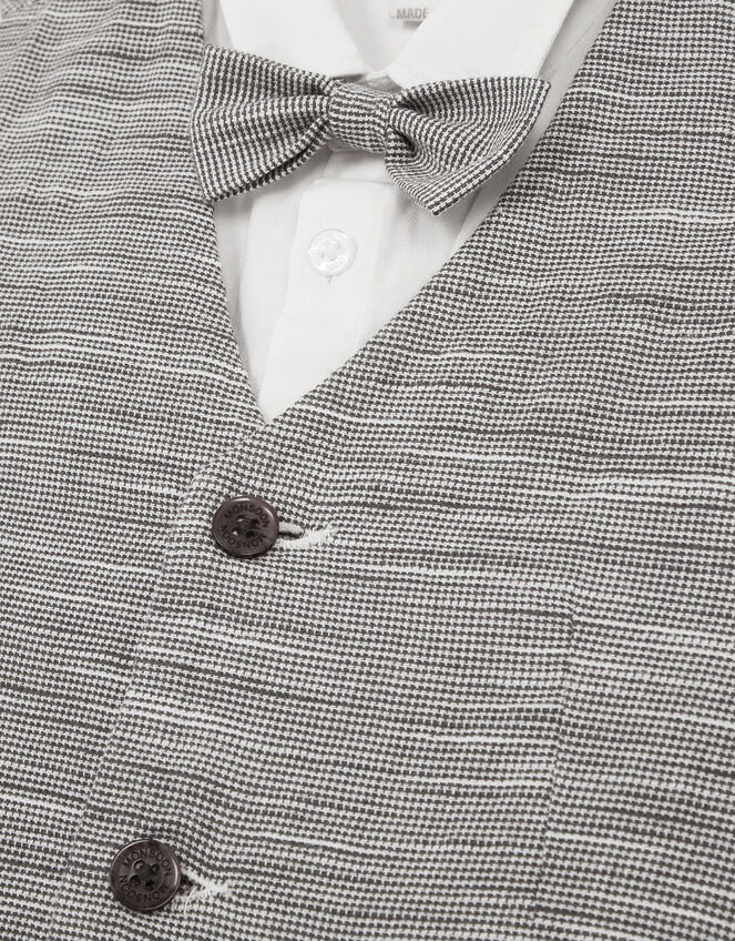 Greyson 3-Piece Houndstooth Waistcoat & Shirt, Blue (NAVY), large