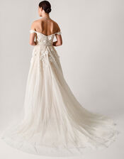 Luciane Off-Shoulder Wedding Dress, Ivory (IVORY), large