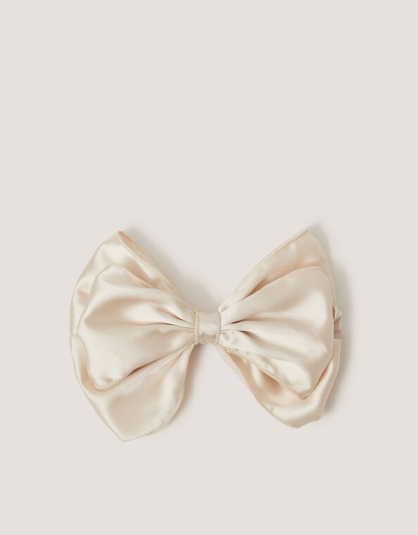 Satin Bow Hair Clip, , large