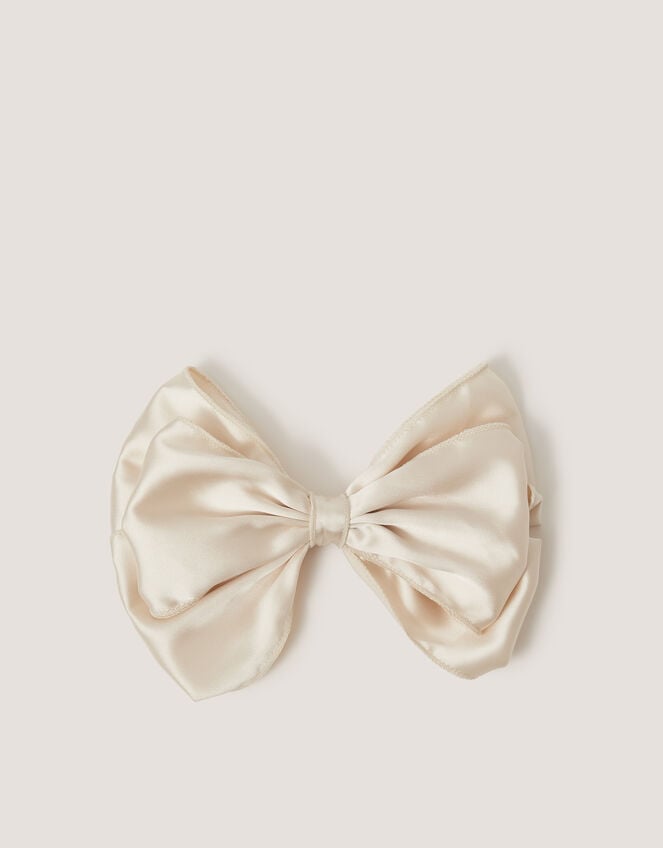 Satin Bow Hair Clip, , large