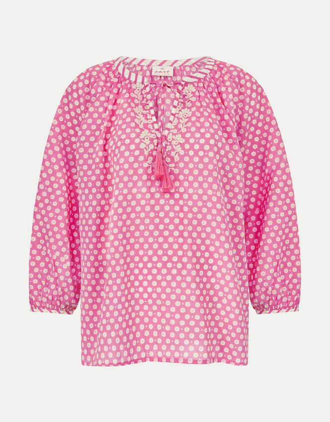 East Millie Floral Print Top, Pink (PINK), large