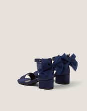 Two-Part Bow Heels, Blue (NAVY), large
