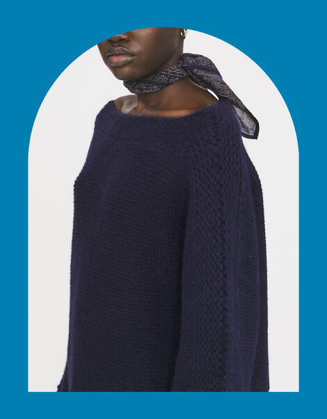 Antik Batik Tamari Printed Bandana, Blue (NAVY), large