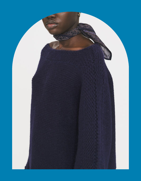 Antik Batik Tamari Printed Bandana, Blue (NAVY), large