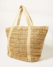 Embellished Crochet Tote, , large