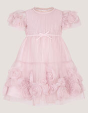 Baby Remi Rose Appliqu&eacute; Glitter Party Dress, Pink (PINK), large