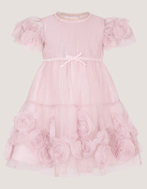 Baby Remi Rose Appliqu&eacute; Glitter Party Dress, Pink (PINK), large