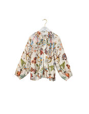 One Hundred Stars Cornucopia Pussybow Blouse, Ivory (IVORY), large