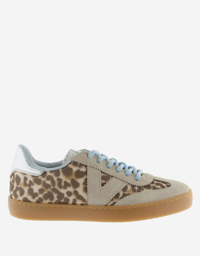 Victoria Berlin Leopard Print Trainers, Camel (BEIGE), large