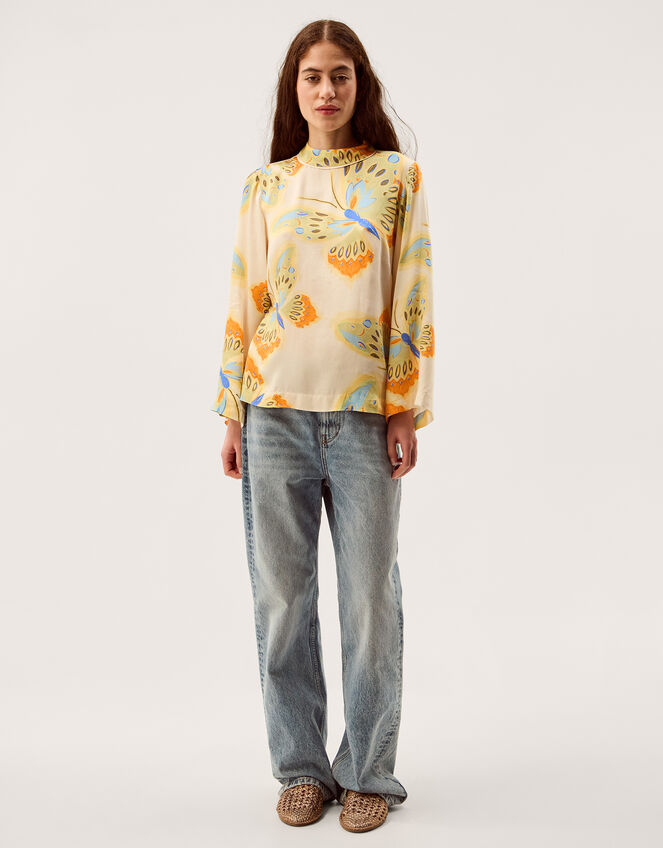 Clemence Aurelie Butterfly Top, Ivory (IVORY), large