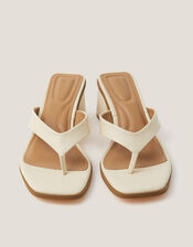 Tilly Toe Thong Mules, Ivory (IVORY), large