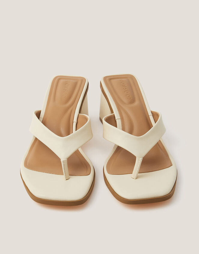 Tilly Toe Thong Mules, Ivory (IVORY), large