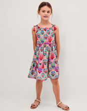 Rainbow Shell Tiered Dress, Multi (MULTI), large