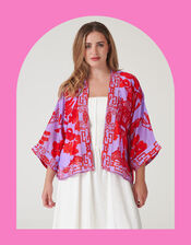 One Hundred Stars Willow Print Kimono Jacket, , large