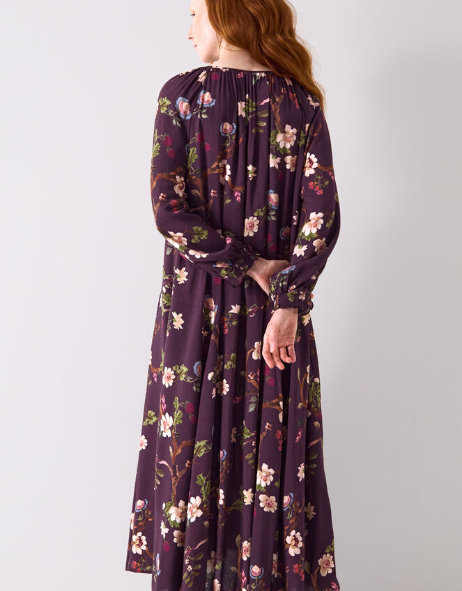 East Adelle Floral Print Maxi Dress, Red (BERRY), large