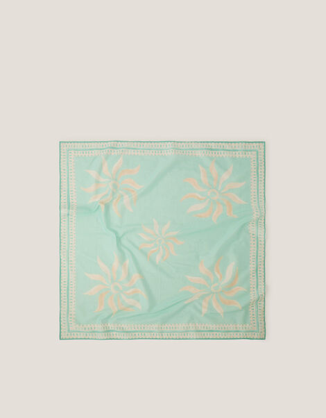 Sunnie Print Square Cotton Scarf, , large