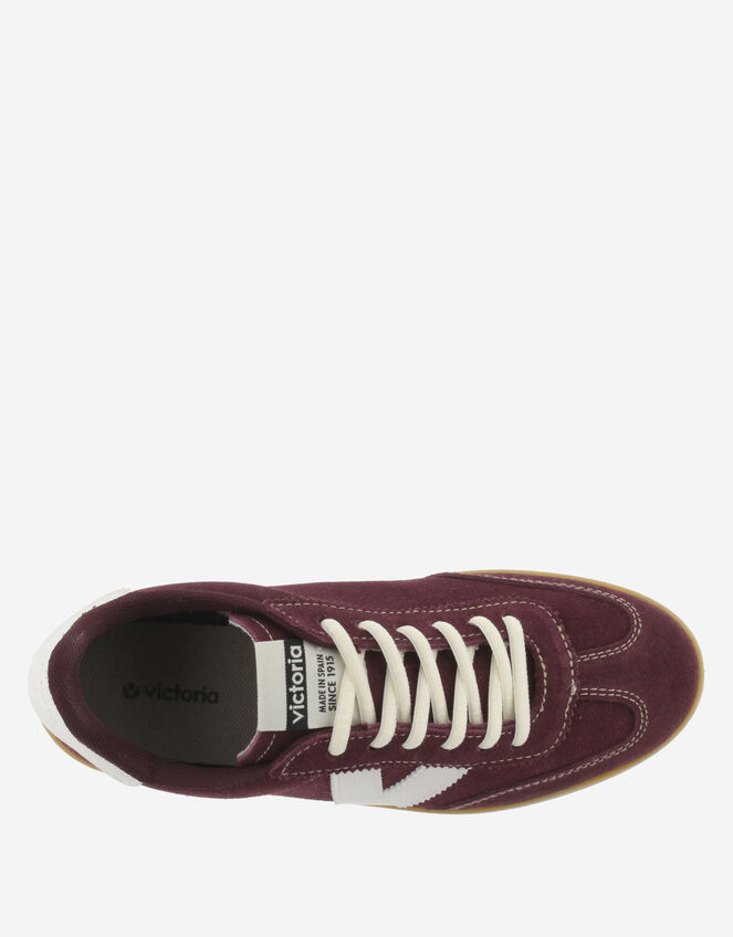 Victoria Berlin Suede Trainers, Red (BURGUNDY), large