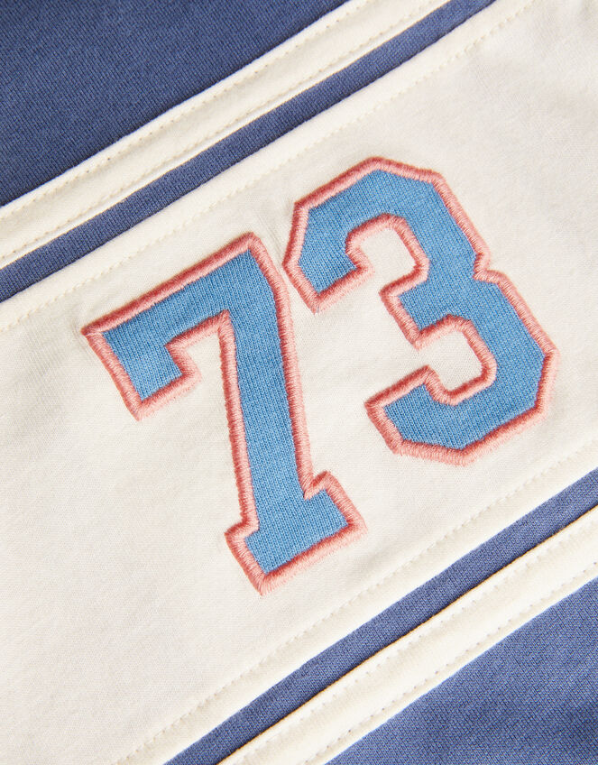 Chambray Collar Polo Shirt, Blue (BLUE), large