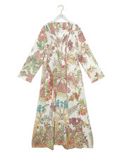 One Hundred Stars Boho Garden Print Midi Dress, Natural (ECRU), large