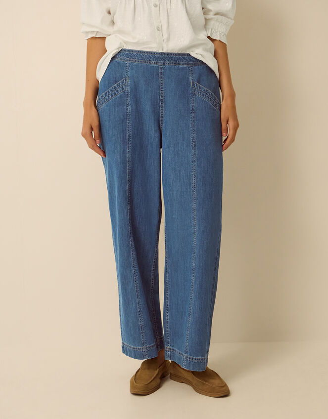 Harper Regular Wide Leg Jeans, Blue (DENIM BLUE), large
