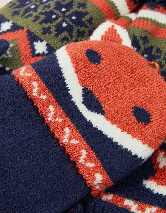 Fox Bobble Hat & Gloves Set, Multi (MULTI), large