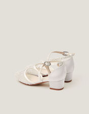 Pearly Criss Cross Heels, Ivory (IVORY), large