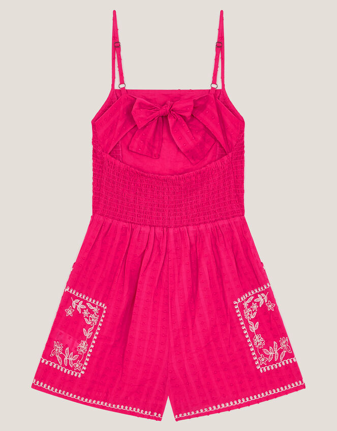 Floral Embroidered Playsuit, Pink (PINK), large