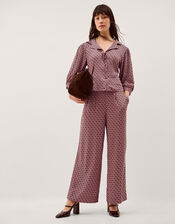 Netta Floral Print Wide Leg Pants, Pink (PINK), large