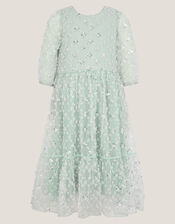 Gracie Embellished Long Sleeve Dress , Green (GREEN), large