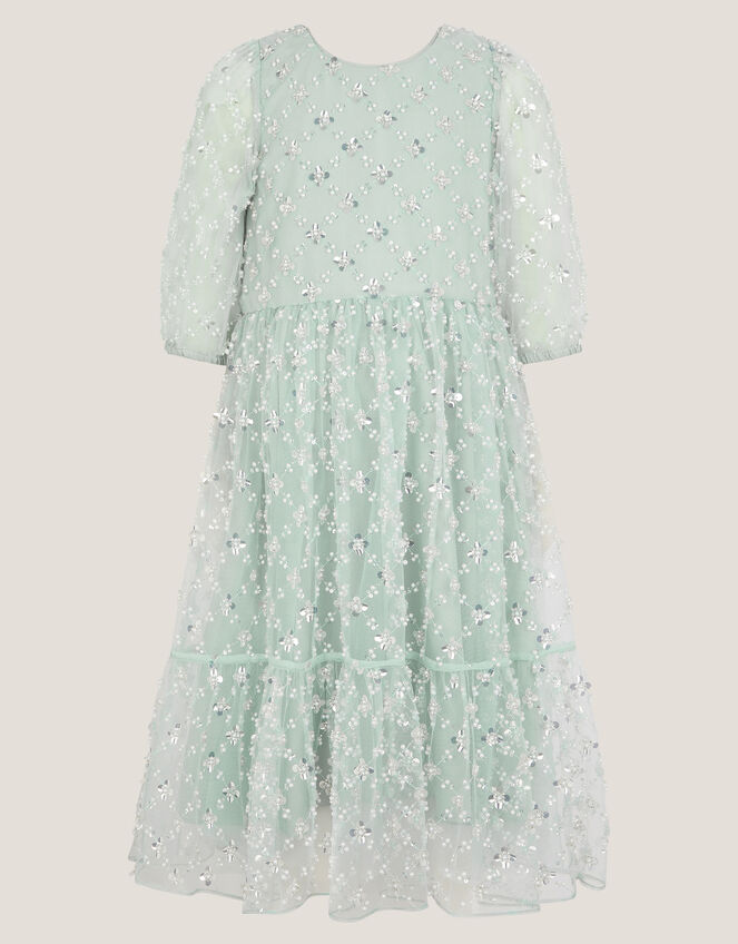 Gracie Embellished Long Sleeve Dress , Green (GREEN), large