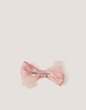 Appliqu&eacute; Bow Hair Clip, Pink (PINK), large