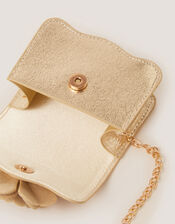 Diamant&eacute; Flower Metallic Bag, , large