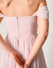 Evelyn Bardot Bridesmaid Dress, Pink (BLUSH), large