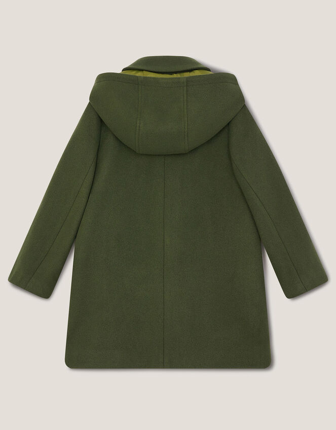 Hooded Collar Coat, Green (GREEN), large
