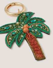 Beaded Palm Tree Bag Charm, , large