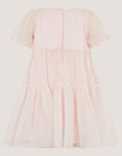 Baby Leila Embroidered Tulle Party Dress, Pink (PALE PINK), large