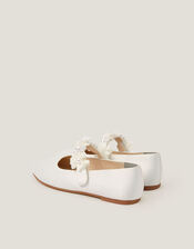 Pearl Flower Ballet Flats, Ivory (IVORY), large