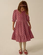 Gracie Embellished Velvet Party Dress, Pink (DARK PINK), large