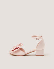 Bow Satin Two Part Heels, Pink (PINK), large